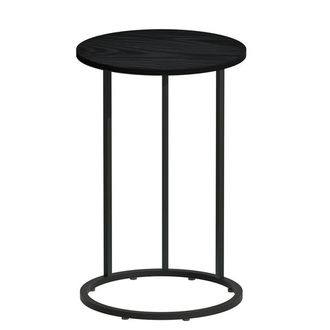 Artiss Coffee Table Side Table Round Black Martha