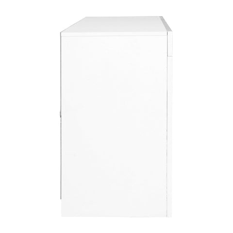 Artiss TV Cabinet Entertainment Unit Stand RGB LED Gloss Drawers 160cm White