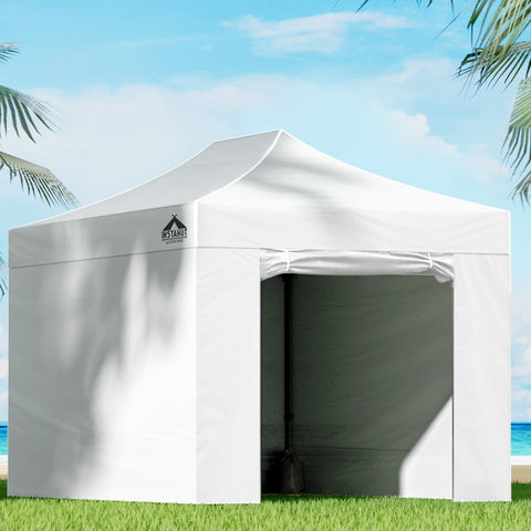 Instahut Gazebo Pop Up Marquee 3x4.5m Folding Wedding Tent Gazebos Shade White