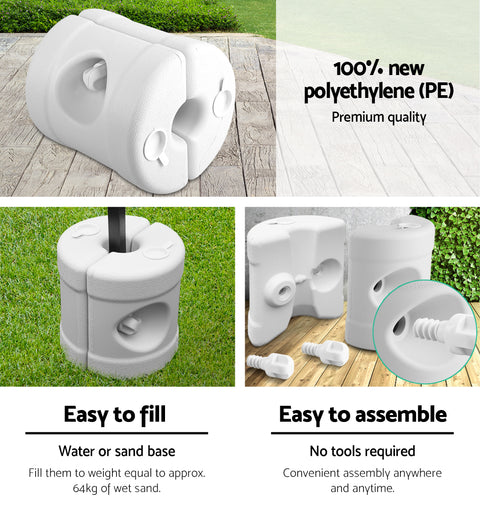 Instahut Gazebo Pop Up Marquee 3x6 Outdoor Wedding Gazebos Base Pod Kit Black