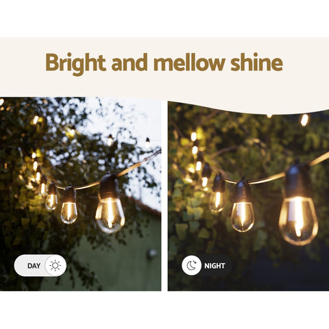 Jingle Jollys 59m Festoon Lights Christmas String Fairy Lights Outdoor Decor