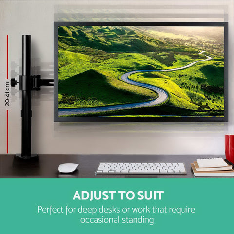 Adjustable Monitor Arm Desk Mounted - Black
