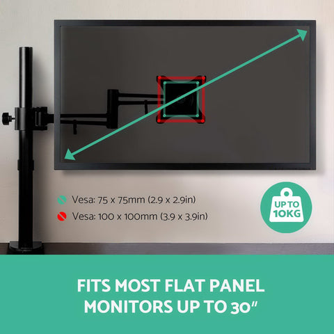 Adjustable Monitor Arm Desk Mounted - Black