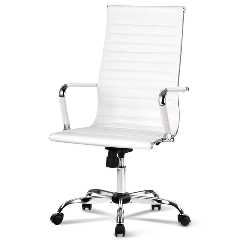 Artiss Eamon Gaming Office Chair Computer Desk Chairs Home Work Study White High Back