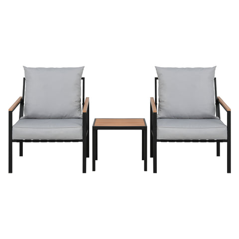 Gardeon Outdoor Furniture 3pcs Lounge Setting Bistro Set Chairs Table Patio