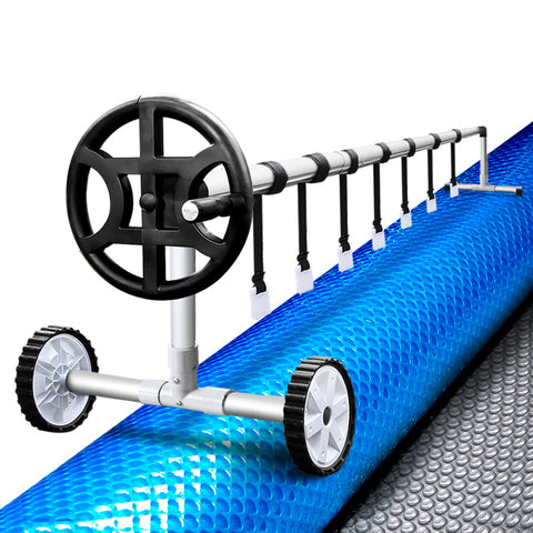 Aquabuddy Solar Swimming Pool Cover Roller Wheel Blanket Adjustable 10X4M