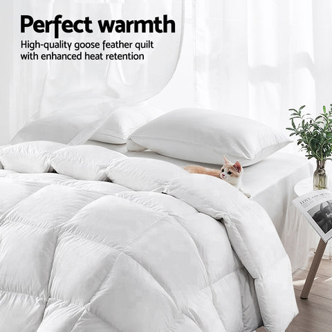 Giselle Bedding King Size 500GSM Goose Down Feather Quilt