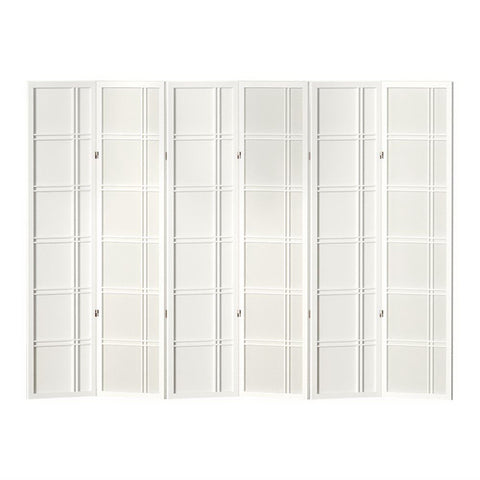 Artiss Room Divider Screen Privacy Wood Dividers Stand 6 Panel Nova White