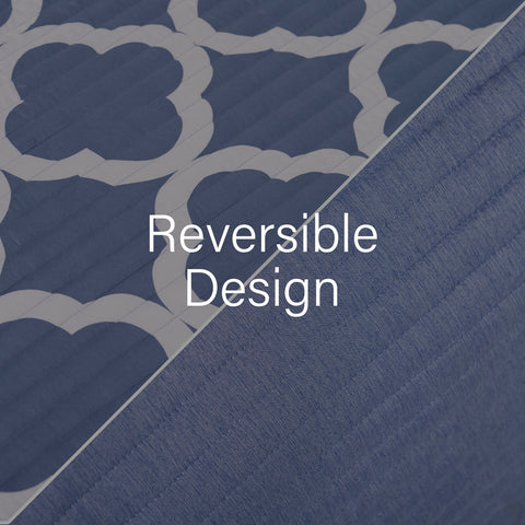 Royal Comfort Bamboo Cooling Reversible 7 Piece Comforter Set Bedspread - Queen - Royal Blue