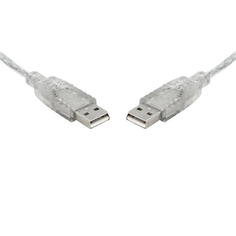 8WARE USB 2.0 Cable 5m A to A Transparent Metal Sheath UL Approved