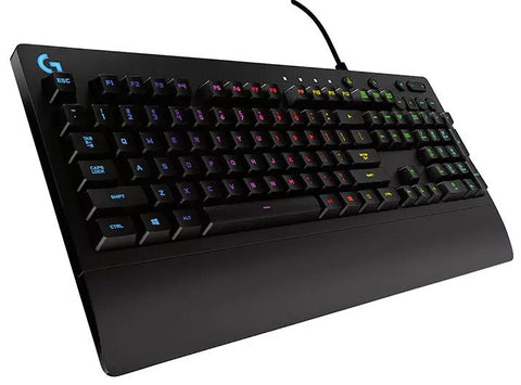 LOGITECH G213 Prodigy RGB Gaming Keyboard, 16.8 Million Lighting Colors Mech-Dome Backlit Keys Dedicated Media Controls Spill-Resistant Durable (LS)