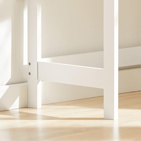 Small White Desk with Drawer Hooks