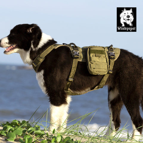 Whinhyepet Military Harness Army Green M