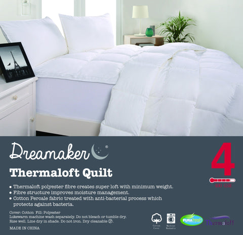 Dreamaker Thermaloft Quilt 400Gsm King Bed