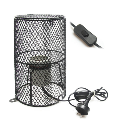 Reptile Ceramic Heat Lamp 200W Holder Snake Chicken Brooder Light Switch Cage