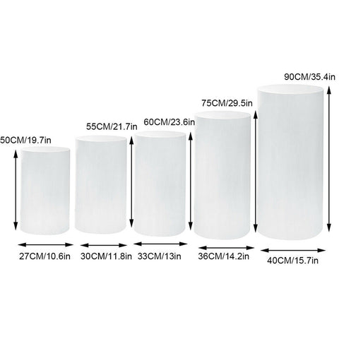 5PCS Round Plinth Cylinder Display Stand Pedestal Wedding Party Shop Display AU