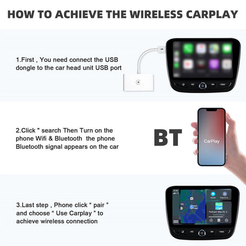 USB Wireless CarPlay Adapter Dongle for Apple iOS Car Auto Navigation Player NEW