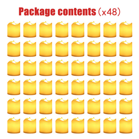 48PCS Flameless LED Tea Light Tealight Candle Wedding Decoration