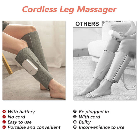 Leg Massager Heated Air Compression Foot Massage Calf Circulation Muscles Relax