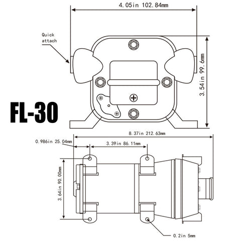 12V Water Pump FL-30 High Pressure 17/10LPM For Caravan Boat Camp Washdown