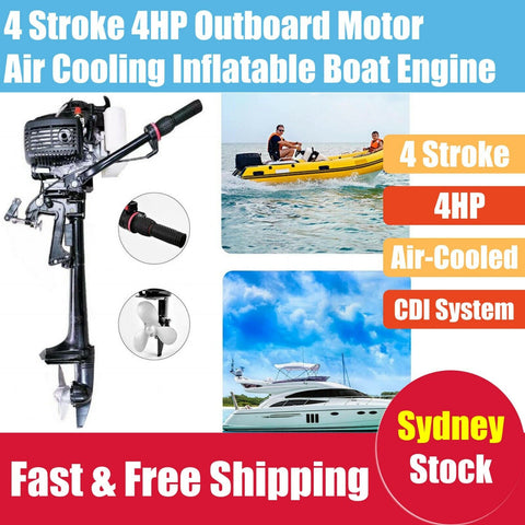Solar Marine 2.3M  Inflatable Boat + 4 Stroke Outboard Motor + Motor Mount 3in1 Set