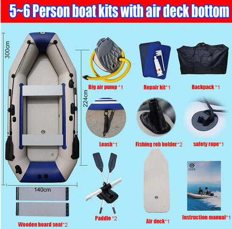 Solar Marine 3M  Inflatable Boat + 4 Stroke Outboard Motor + Motor Mount 3in1 Set