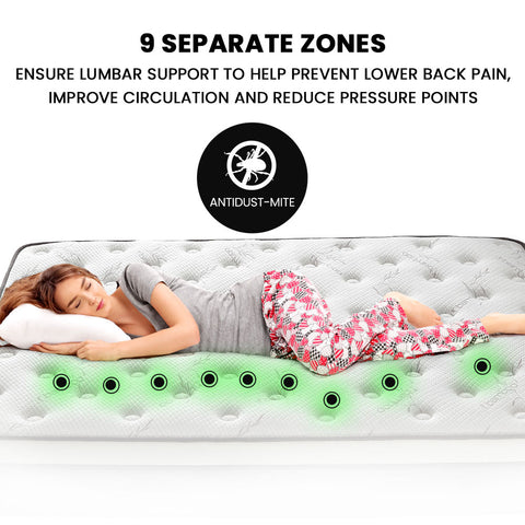 KINGSTON SLUMBER 31cm King Single Mattress Medium Firm Euro Top