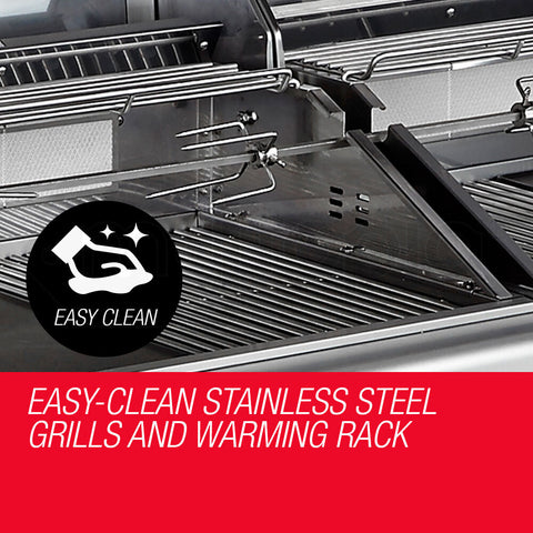 EuroGrille 9 Burner Outdoor BBQ Grill Barbeque Gas Stainless Steel Kitchen Commercial