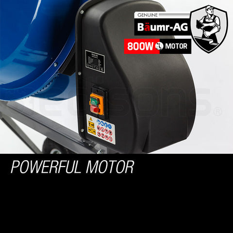 Baumr-AG 220L Portable Cement Concrete Mixer Electric Construction Sand Gravel Mortar