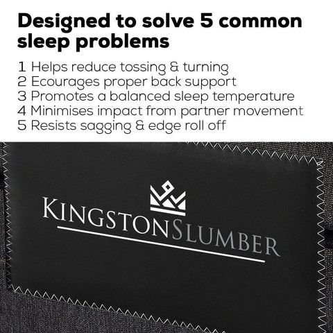 KINGSTON Mattress DOUBLE Size Bed Euro Top Pocket Spring Bedding Firm Foam 34CM