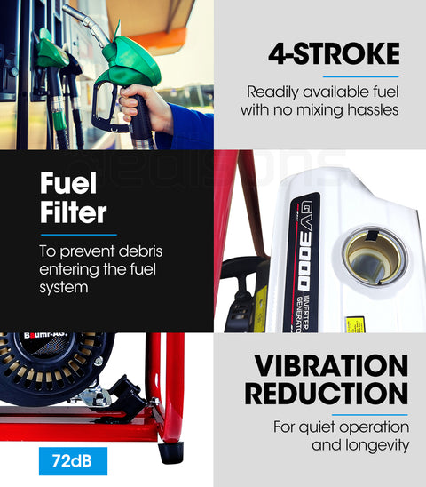 BAUMR-AG 1000W Pure Sine Wave Inverter Generator Portable Power Station Camping