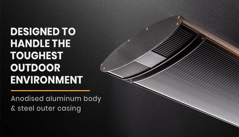 2x BIO Outdoor Strip Radiant Heater Alfresco 3200W Ceiling Wall Mount Heating Bar Panel