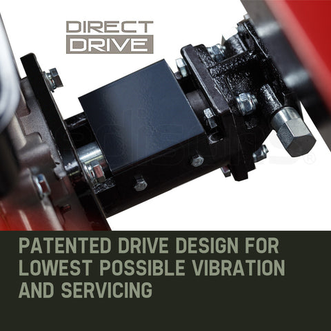 Baumr-AG 65 Tonne Petrol Hydraulic Wood Horizontal and Vertical Towed Log Splitter with Detachable 4-Way Wedge - HPS800