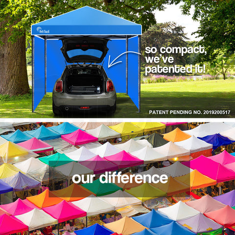 Red Track 3x3m Folding Gazebo Shade Outdoor Pop-Up Blue Foldable Marquee