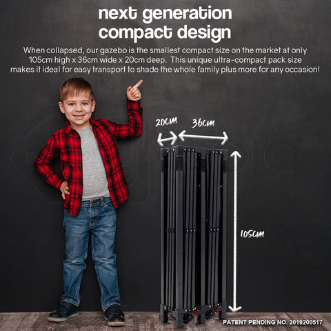 Red Track 3x6m Folding Gazebo Shade Outdoor Navy Foldable Marquee Pop-Up