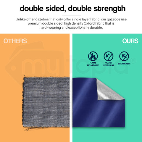 Red Track 3x6m Folding Gazebo Shade Outdoor Navy Foldable Marquee Pop-Up