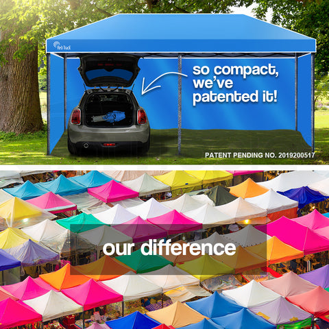 Red Track 3x6m Folding Gazebo Shade Outdoor Blue Foldable Marquee Pop-Up