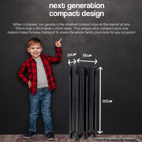 Red Track 3x6m Folding Gazebo Shade Outdoor RED Foldable Marquee Pop-Up