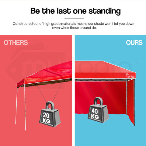 Red Track 3x6m Folding Gazebo Shade Outdoor RED Foldable Marquee Pop-Up