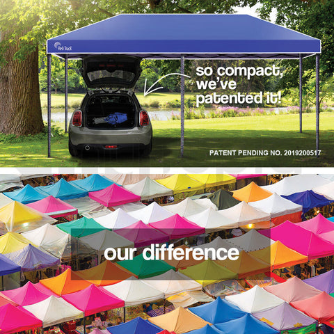 Red Track 3x6m Folding Gazebo Shade Outdoor Navy Foldable Marquee Pop-Up