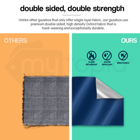 Red Track 3x6m Folding Gazebo Shade Outdoor Navy Foldable Marquee Pop-Up