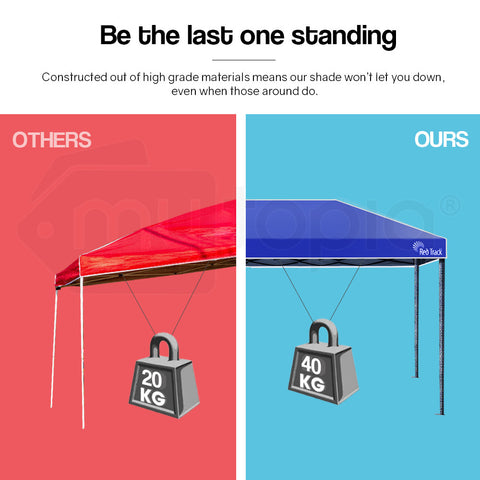 Red Track 3x6m Folding Gazebo Shade Outdoor Navy Foldable Marquee Pop-Up