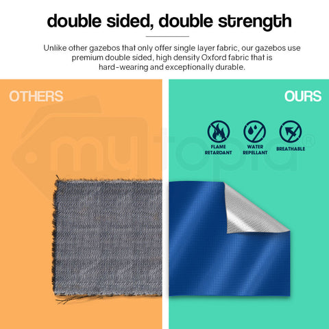 Red Track 3x6m Folding Gazebo Shade Outdoor Blue Foldable Marquee Pop-Up