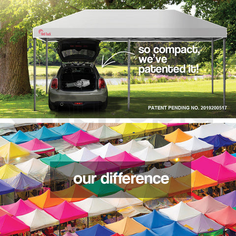 Red Track 3x6m Folding Gazebo Shade Outdoor White Foldable Marquee Pop-Up