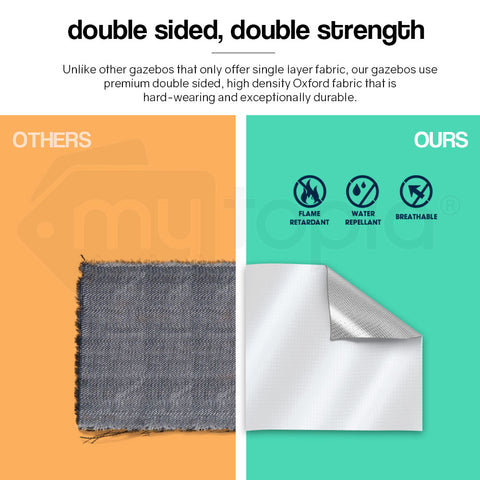 Red Track 3x6m Folding Gazebo Shade Outdoor White Foldable Marquee Pop-Up