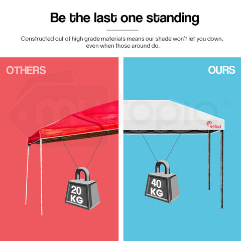 Red Track 3x6m Folding Gazebo Shade Outdoor White Foldable Marquee Pop-Up