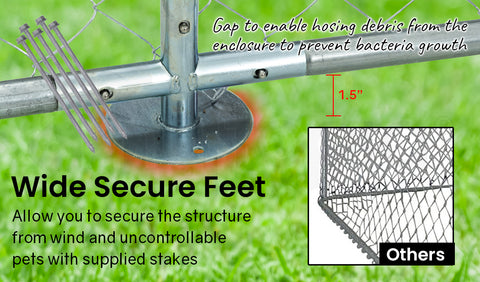 NEATAPET 4.5x1.5m Dog Enclosure Pet Playpen Outdoor Wire Cage Puppy Fence with Cover Shade