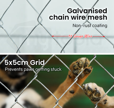 NEATAPET 4.5x1.5m Dog Enclosure Pet Playpen Outdoor Wire Cage Puppy Fence with Cover Shade