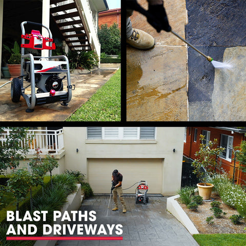 Jet-USA 7HP 4800PSI Petrol High Pressure Washer Cleaner, Water Spray Gun Gurney, 4-Stroke, 20M Hose