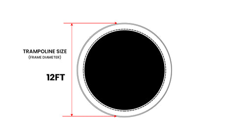 UP-SHOT 12ft Replacement Trampoline Safety Pad Padding Multi-Coloured